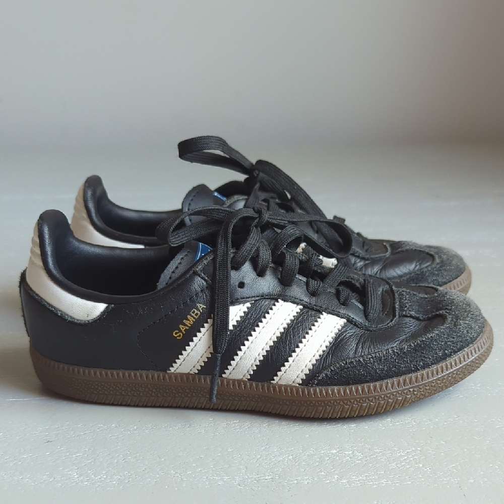 Adidas Sambas Kids size 13 Black White Unisex - Picture 2 of 7